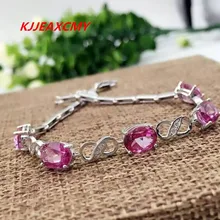 KJJEAXCMY ювелирные изделия и натуральных материалов с украшением в виде кристаллов shinv браслет с топазами инкрустированные S925 ювелирные изделия из стерлингового серебра