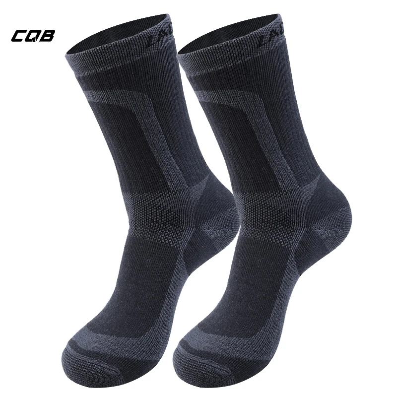 

CQB Outdoor Sport Merino Wool Deodorant Cycling Socks Men Thick Warm Moisture Absorption High Elastic Ski Socks