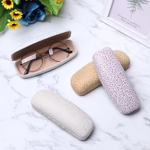 New Fashion Print Eyeglasses Box Sunglasses Eye Glasses Case for Women Men Hard Metal Glasses Protector Box Eyewear Accessories