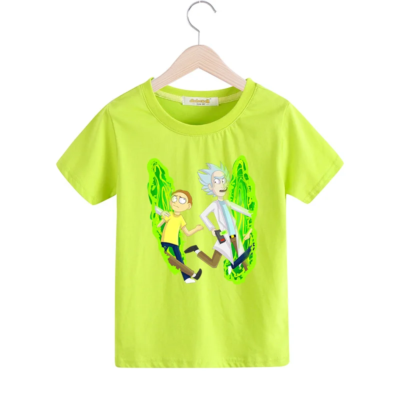 Children rick and morty T Shirt For Boy Girls 100Cotton