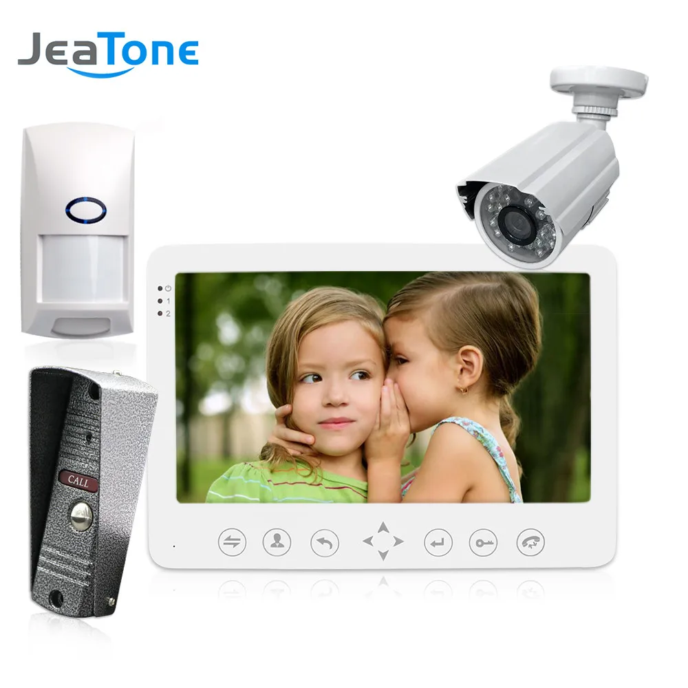 JeaTone 7\ LCD Video Door Phone Intercom Doorbell + Analog Camera + PIR Alarm Home Security System Motion Detection Surveillance