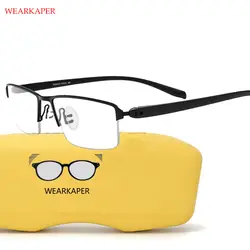 TR90 Титан сплава очки кадр Для мужчин Ultralight площади близорукость рецепта очков Мужская половина оправы полуоправе очки