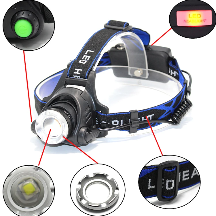 Светодиодный налобный фонарь, налобный фонарь для рыбалки, 8000 Люмен, T6/L2, 3 режима, масштабируемая лампа, водонепроницаемый налобный фонарь, фонарик, налобный фонарь, 18650