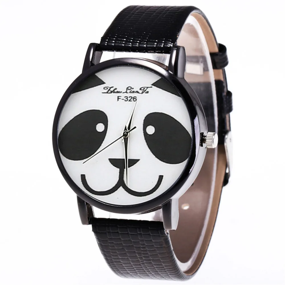 

Best Selling Watches Women Top Brand Luxury Casual Clock Panda Face Pattern Dial Watch Ladies Quartz WristWatch Gift Relogio #B