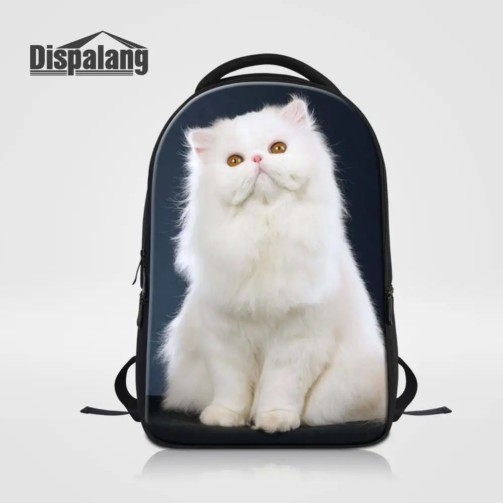 Dispalang, брендовый рюкзак для ноутбука, с принтом кошки, собаки, мужские дорожные сумки, многофункциональный Wo, мужской рюкзак, Оксфорд, школьные сумки для подростков - Цвет: Темно-серый