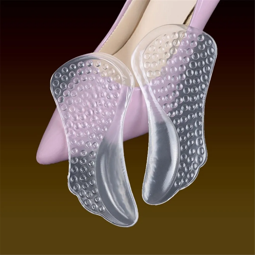 1 Pair Silicone Insoles For Women Shoes Transparent Orthotic Arch