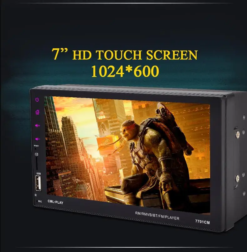 Murah Mobil Stereo 9 Bahasa Bluetooth Dukungan Kamera Rear View FM TF USB Pemain 2DIN Radio Touch Layar Cermin link untuk Android Ponsel