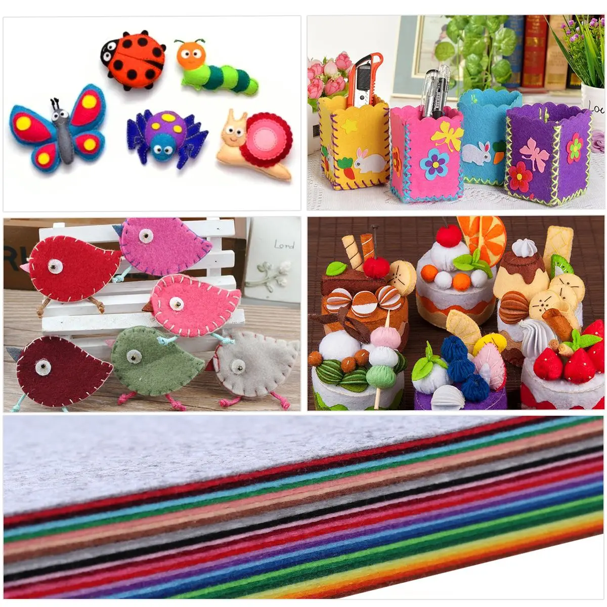 28 шт разноцветный нетканый материал Детский Набор для творчества ручная работа игрушки 30x30 см DIY Материал (28-color)