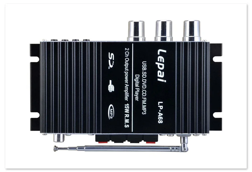 USB / FM Усилитель A68USB небольшой усилитель для музыкального лагеря 12 В маленький