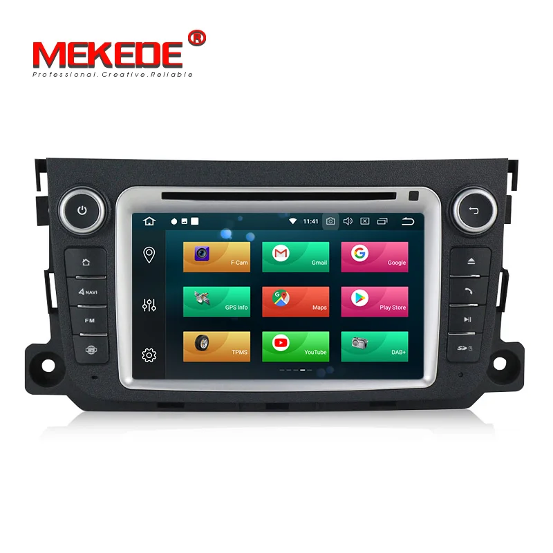 Flash Deal 8Core Android8.0 RAM 4G  ROM 32G HD screen 1024*600 Car Audio for Benz Smart Fortwo 2011 2012 2013 2014 with radio BT ipod 5
