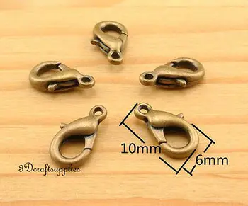 

Lobster Clasps Clips Claw purse hooks Swivel snap hook anti brass 60pcs P108A