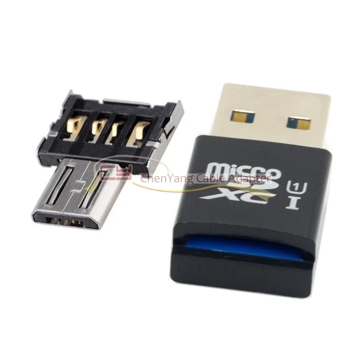 Chenyang Мини Размер 5 Гбит/с USB 3,0 для микро-sd SDXC TF кардридер с Micro USB 5pin OTG адаптер для планшета/сотового телефона