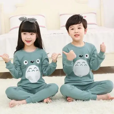 

2019 Autumn Winter Kids Full Sleeve Pajamas Cotton Boys Sleepwear Pyjamas Children Baby Girls Clothes Pijama Unicornio Infantil