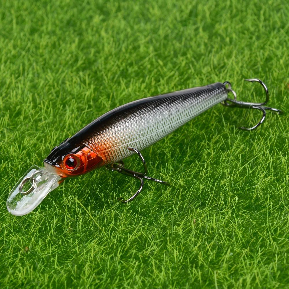 1 шт Жесткий минноу приманки 8 см 8g Topwater Crankbait воблеры Иска искусственные приманки для бас карп щука приманки H001