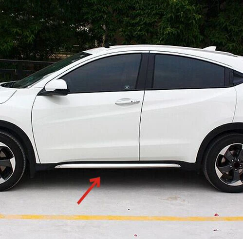 

ACCESSORIES FIT 2014 2015 2016 For Honda HR-V VEZEL CHROME SIDE DOOR LINE MOLDING GARNISH TRIM COVER PROTECTOR HRV