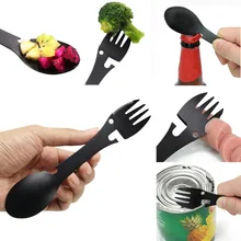 Multifunctional Camping Cookware Spoon Fork Bottle Opener Portable Tool  Outdoor survive spoon fork