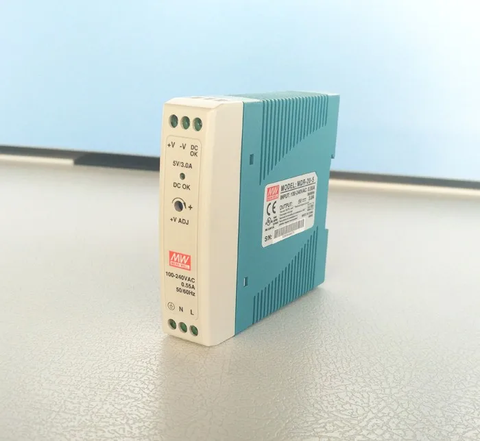 

Original MEAN WELL 20W Single Output Din Rail Switching Power Supply MDR-20