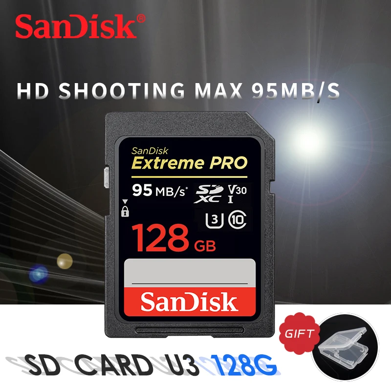 128 ГБ оригинальный SanDisk Extreme Pro 4 К HD SD карта памяти SDXC GPS карт C10 UHS I U3 flash карты для