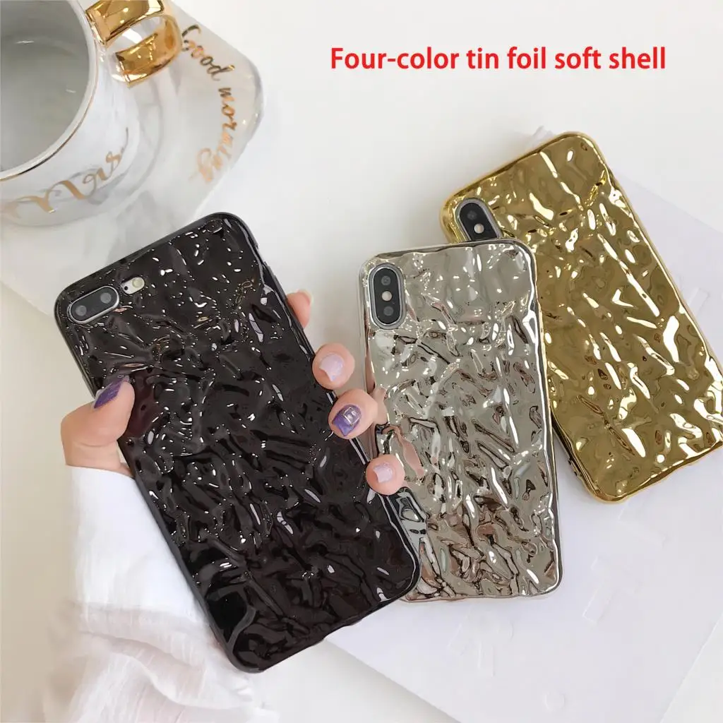 Full package tin foil silicone protective case For iPhone 6 8plus X tin foil For iPhone 6splus7