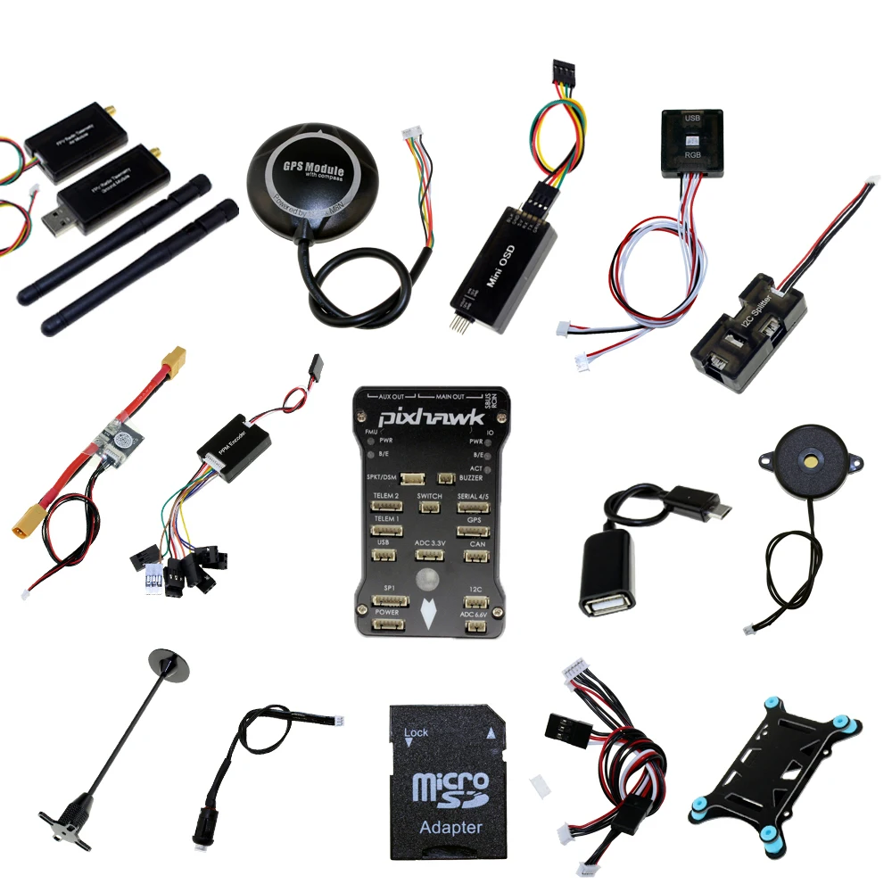 433 МГц 915 Pixhawk PX4 PIX 2.4.8 Контроллер полета + NEO-M8N GPS OSD модуль питания 3DR радио