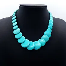 LNRRABC 1 шт хит сплав Синие стразы этнический стиль круглый модный женский модное колье-ошейник ювелирные изделия