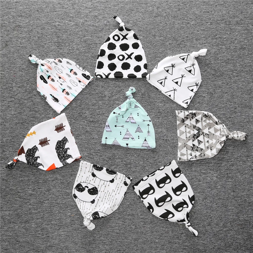 1pc Baby Hats cotton Cartoon Printed &amp Caps Newborn Accessories BR097 | Детская одежда и обувь