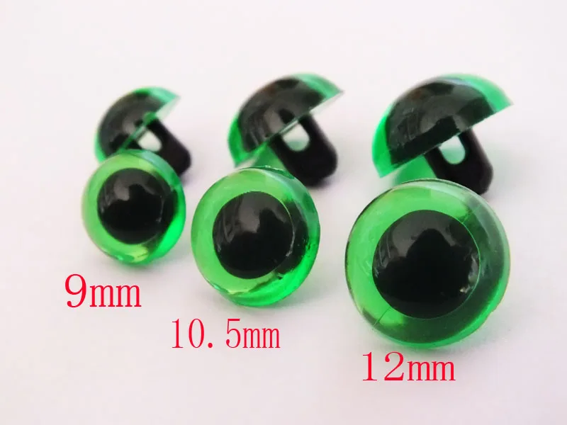 60pcs/lot green color  Crystal Eyes Can Sewing Free Shipping Doll Making Supply--mixed size can choose