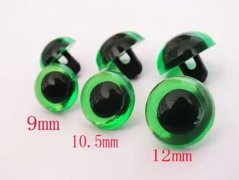 

60pcs/lot green color Crystal Eyes Can Sewing Free Shipping Doll Making Supply--mixed size can choose