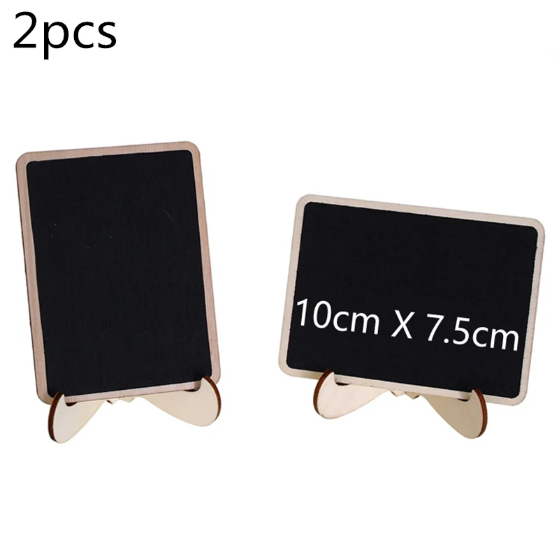 

2pcs Wooden Crafts Mini Blackboard Home happy rustic Wedding table numbers Party Desktop Display Blackboard wood sign Decoration