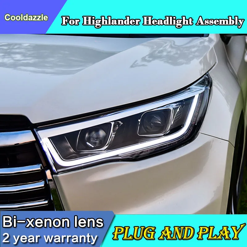

For Toyota Highlander LED Headlight Assembly Front Lights For Highlander Head Lamp 2015-2017 Year