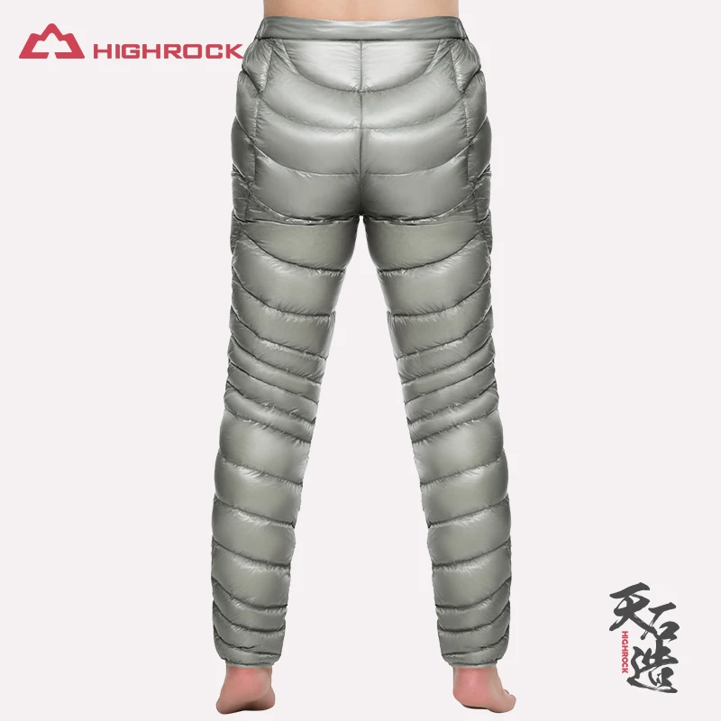 HIGHROCK 800 штаны с наполнителем из гусиного пуха, зимние теплые брюки для мужчин и женщин, уличные лыжные термо пуховые штаны, большие размеры, XS-XXXL
