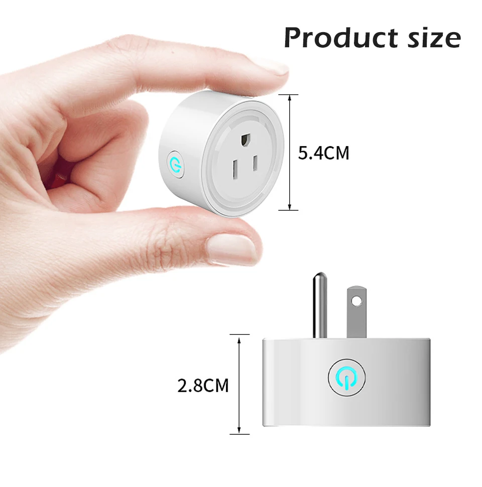 US Smart Plug WiFi Power Switch Working with Alexa and Google Wireless Outlet Voice Intelligent Control Electric Mini Socket (12)
