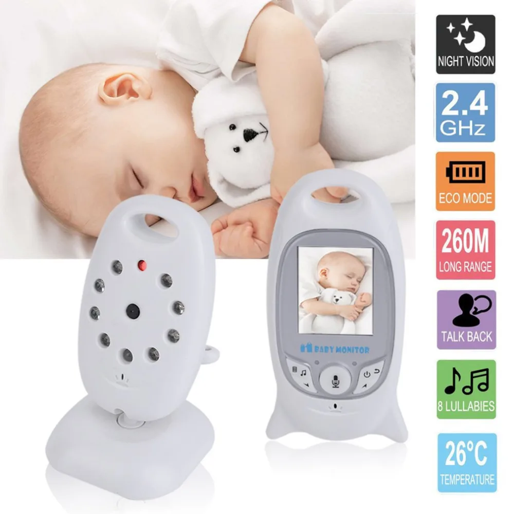 

IR LED Wireless Infant Baby Monitor VB601 2 Inch High Resolution Color Video Nigh Vision Temperature Monitoring Device Baby Care