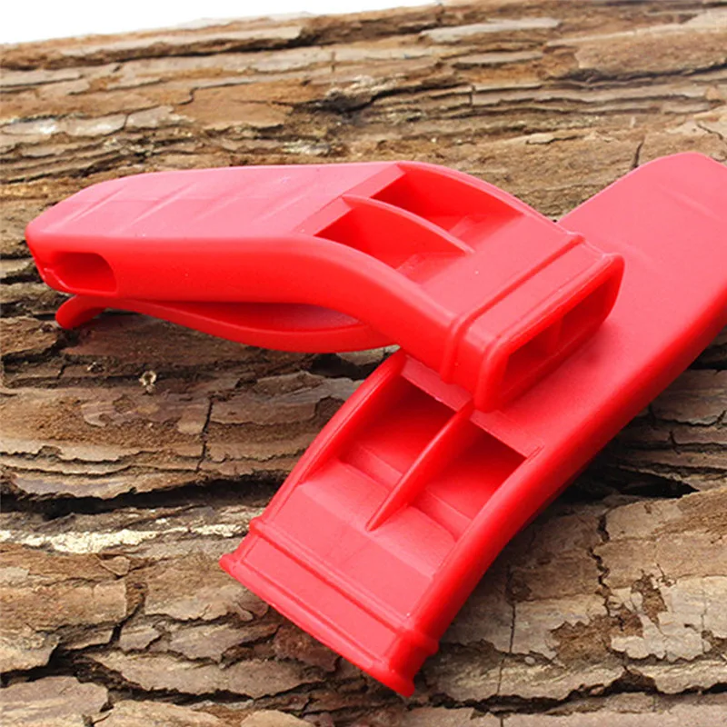 

Dual Band Outdoor Sports Survival Whistle Life Saving Emergency SOS Whistle With Buckle EDC Tool for Cheerleader Safety
