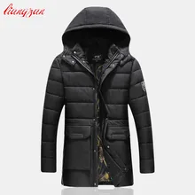 Мужские хлопковые пальто брендовый дизайн зимние теплые зимние Длинные Плюс Размер 6XL парки Повседневная тонкая Толстая шляпа съемные пальто F2367