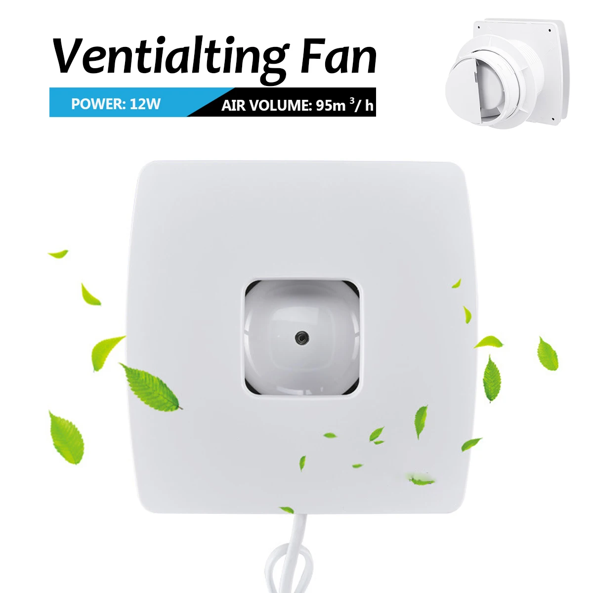 

Quiet Plafond Ventilator 220V High Speed Ventilation Fan 4'' Air Blower Pipe Extractor Bathroom Kitchen Toilet Wall Exhaust Fan