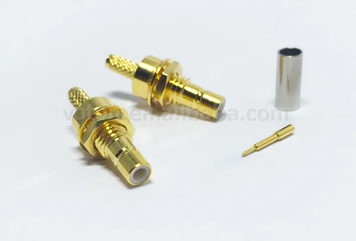 SMB male bulkhead connector crimp for RG316 cable (8)