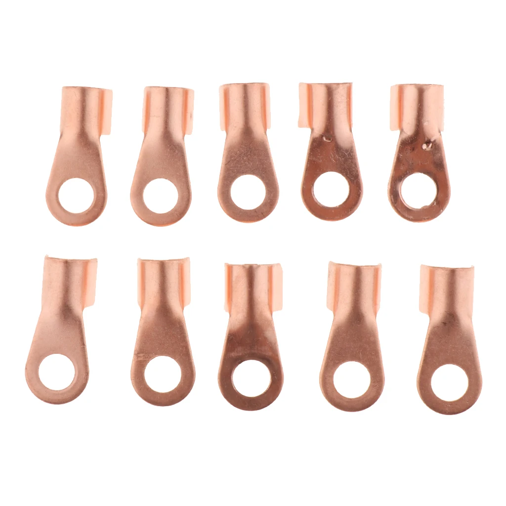 10pcs Open Barrel Copper Ring Lug Terminals OT 200A Wire Crimp Connectors Assortment Kit