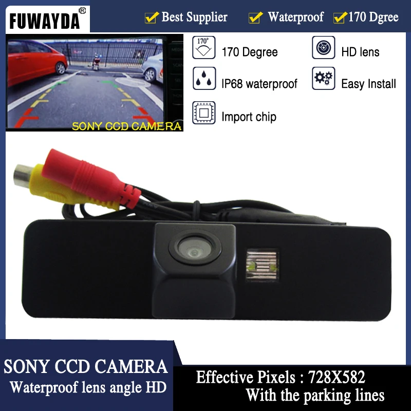 Автомобильная камера заднего вида FUWAYDA для SONY CCD с направляющей HD|reverse backup camera|car rear