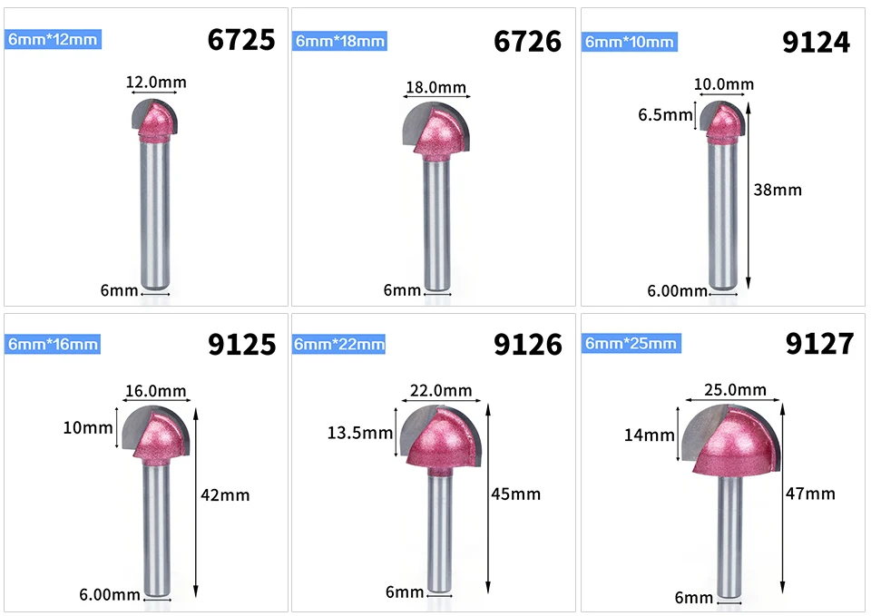 HUHAO 1 шт. 6 мм хвостовик коута коробка бит Круглый хвостовик фрезы для дерева промышленного класса деревообрабатывающий Концевая мельница miiling резак