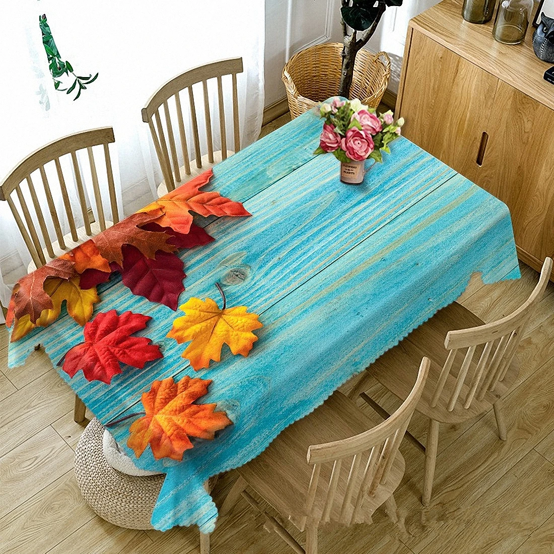 Maple leaf 3D Stereo Tablecloth Kitchen Dining Table Decor Home Rectangular Party Covers Tapestry Banners Wall Ornaments | Дом и сад