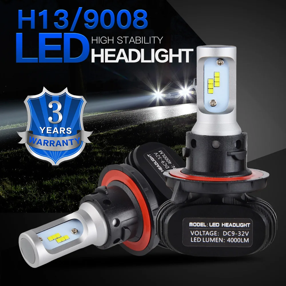 Buy NICECNC S1 H13 9008 CSP DRL LED Headlight Car