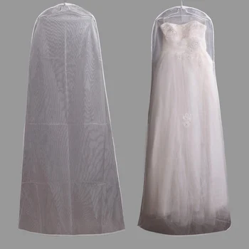 

Transparent Double-sides Mesh Women Garment Storage Bag Protector Covers Dust proof Case for Wedding Dress Robe Clothes