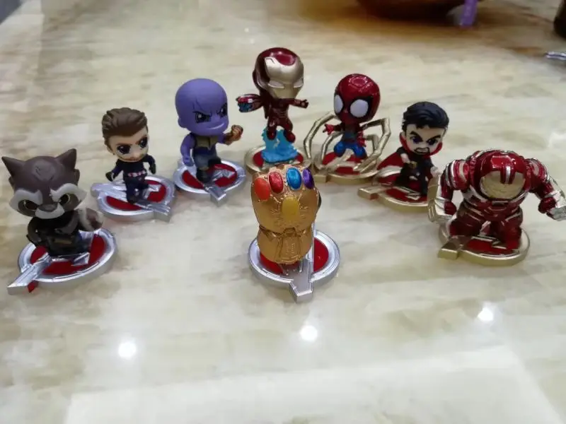 8 шт./компл. Marvel Мстители война бесконечности Милый Железный Паук халкбастер