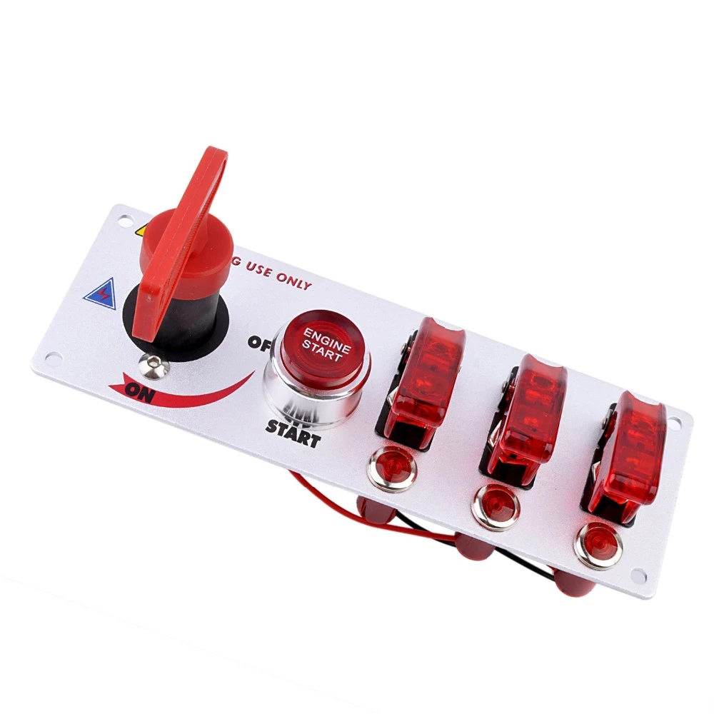 Ignition Switch 12V Racing Car Ignition Switch Panel Engine Start LED Push Button Toggle Panel Ignition Switch 12V Racing Car Ignition Switch Panel Engine Start LED Push Button Toggle Panel
