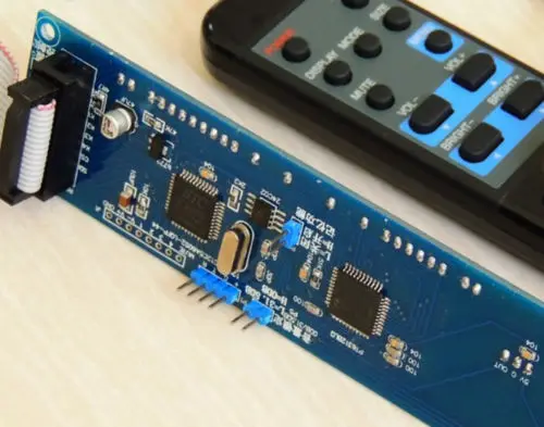 Assembeld PGA2311U Remote Preamplifier Board With VFD Display 4 Ways Input