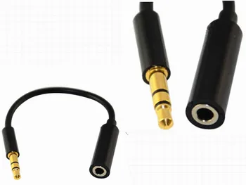 

Portable 5inch 1/8" 3.5mm Stereo Male to Female Headphone Short Adapter Cable