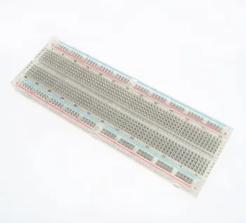 

Suq Crystal Breadboard 830 Point Solderless PCB Bread Board MB-102 MB102 With color bar Test Develop DIY 16.5*5.5cm