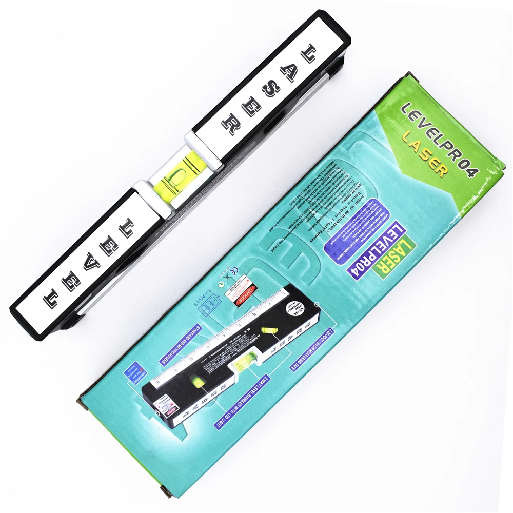 4 in 1 Laser Level Aligner Vertical Horizontal Lasers Accurate Marking Line Construction Tool Locking Measuring Tape Ruler laser level