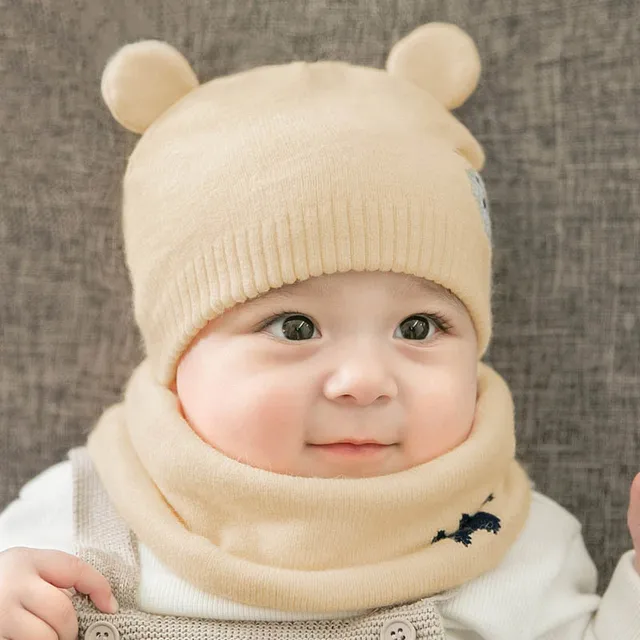 Baby Winter Caps + Scarf Sets Unisex Baby Boys Girls Cap 2Pcs/Set